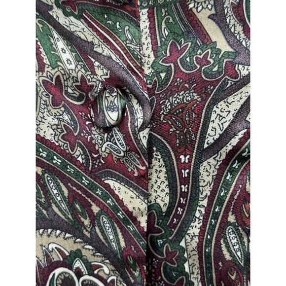 VTG Y2K Victoria's Secret Paisley Button Up Sleep Shirt Night Gown Large - Picture 3 of 15